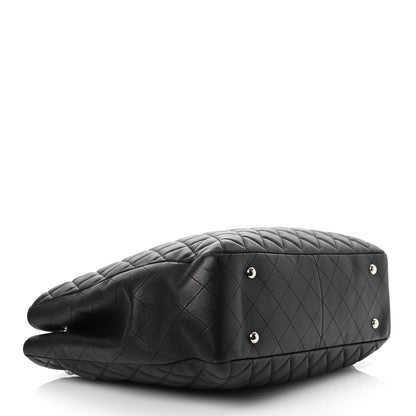 Chanel Calfskin Quilted Large CC Shopping Tote Black 4 of 16