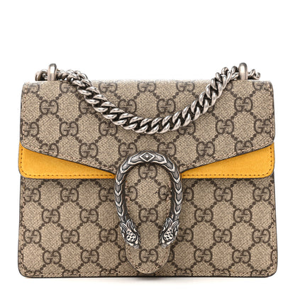 Gucci GG Supreme Monogram Mini Dionysus Shoulder Bag Yellow 1 of 14