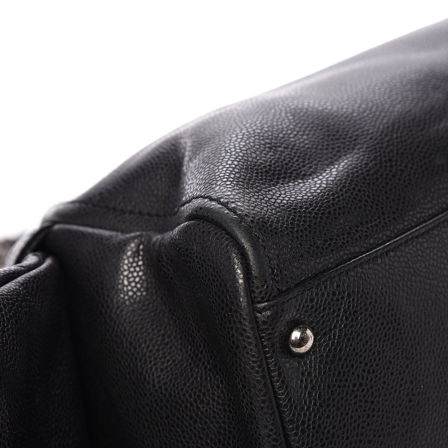 Chanel Glazed Caviar Quilted Mademoiselle Bowling Bag Black 9 of 13