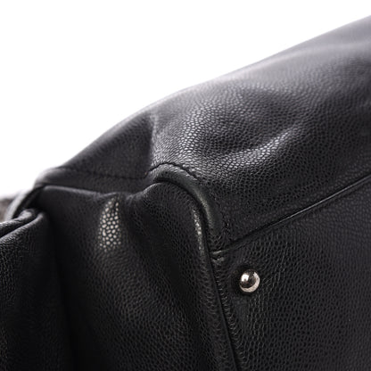 Chanel Glazed Caviar Quilted Mademoiselle Bowling Bag Black 9 of 13
