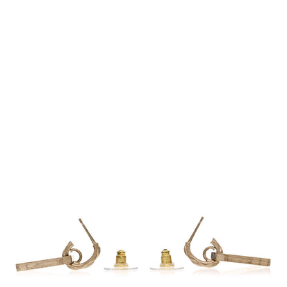 Chanel CC Tag Drop Earrings Gold 3 of 5