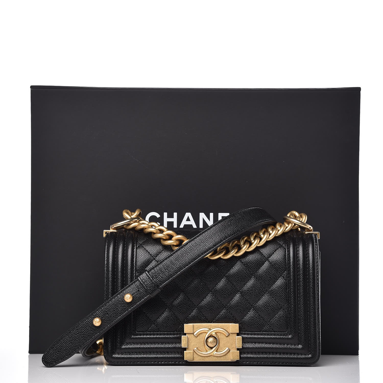 Chanel Caviar Quilted Small Boy Flap Black 10 of 10