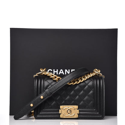 Chanel Caviar Quilted Small Boy Flap Black 10 of 10