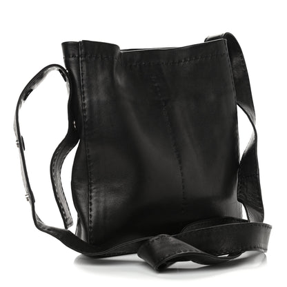 Celine Soft Lambskin Pouch Croissant Shoulder Bag Black 2 of 4