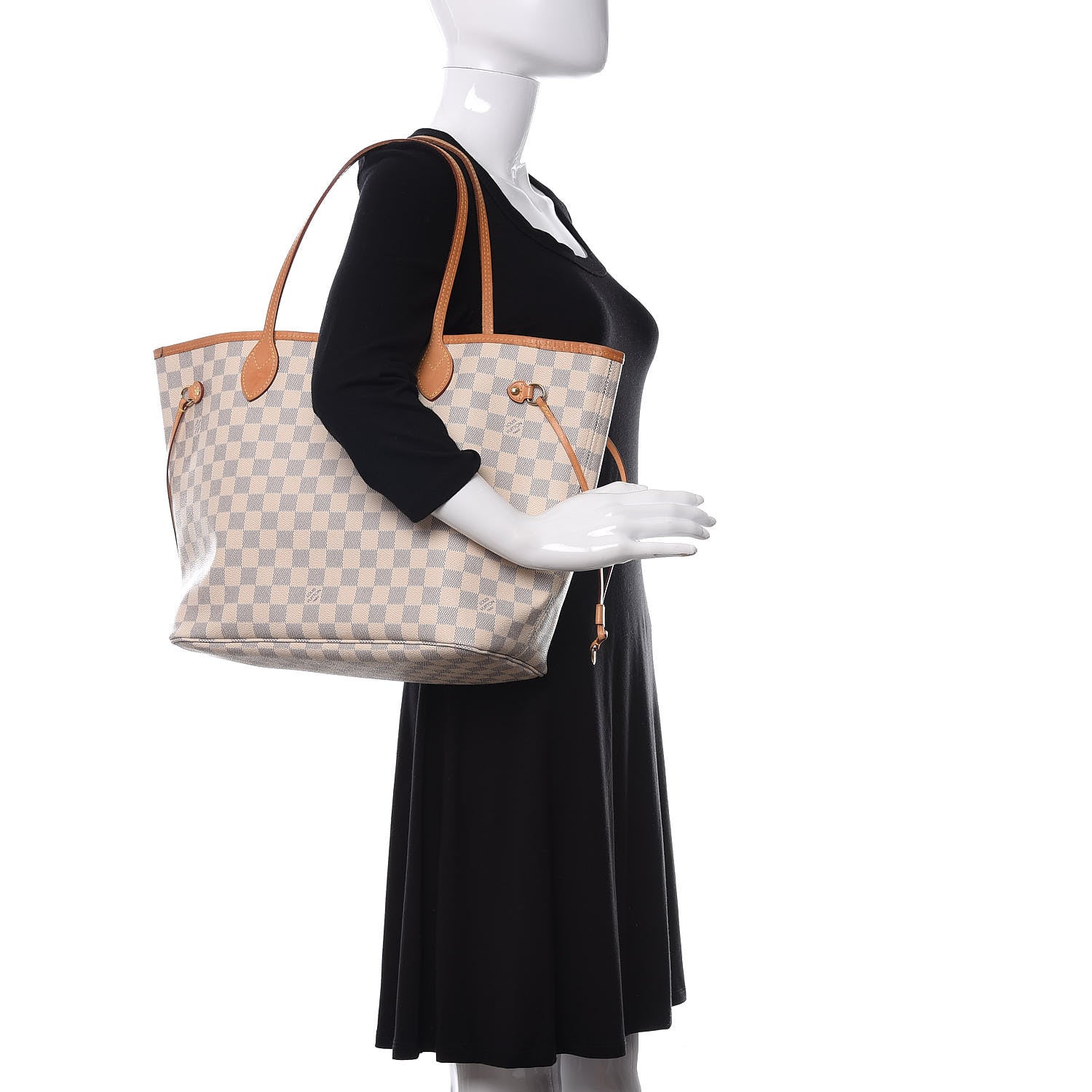 Louis Vuitton Damier Azur Neo Neverfull MM Rose Ballerine 2 of 19