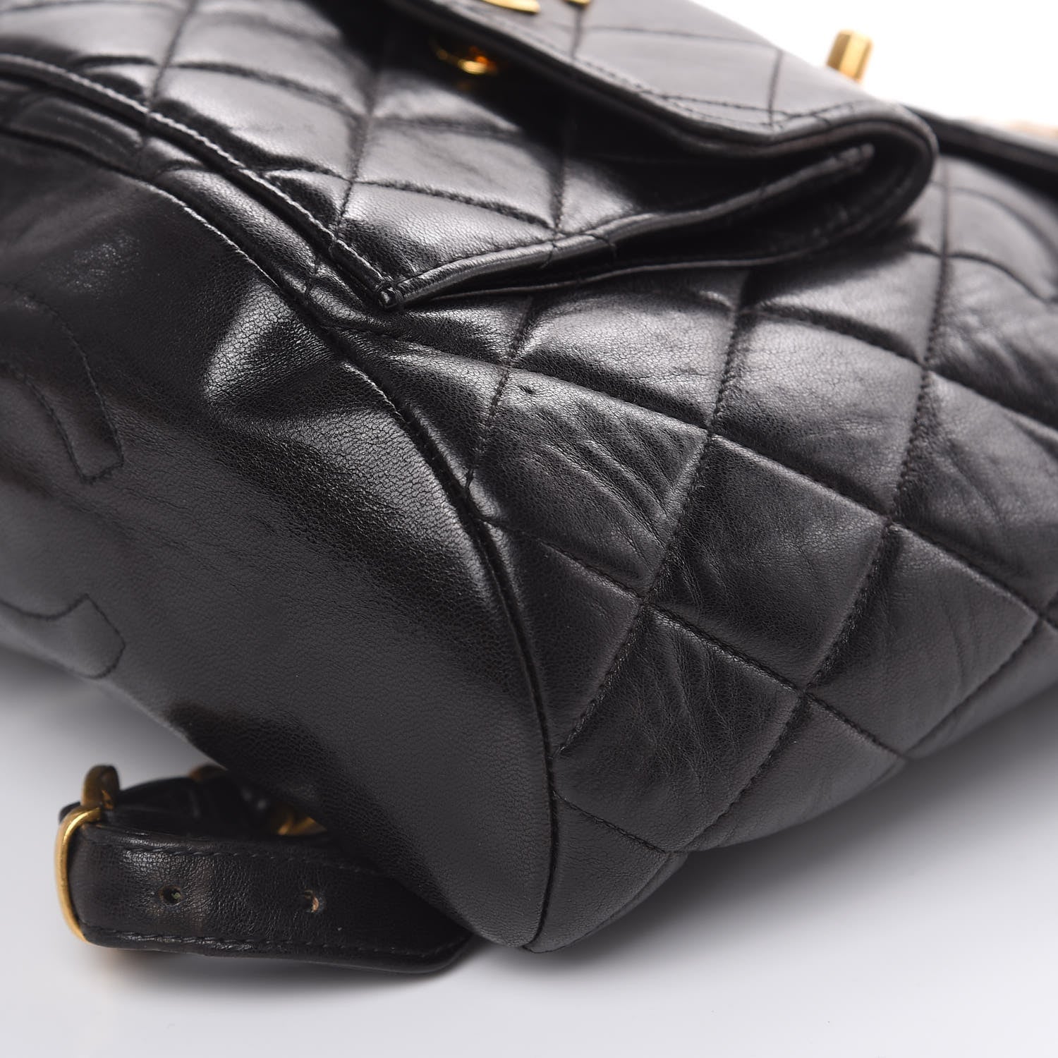 Chanel Lambskin Quilted CC Chain Backpack Black 9 of 16