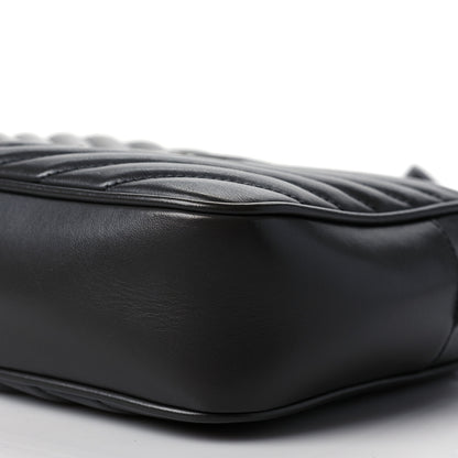 Saint Laurent Calfskin Matelasse Monogram Lou Camera Bag Black 5 of 9