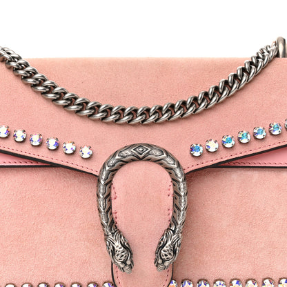 Gucci Suede Crystal Small Dionysus Shoulder Bag Peonia 8 of 14