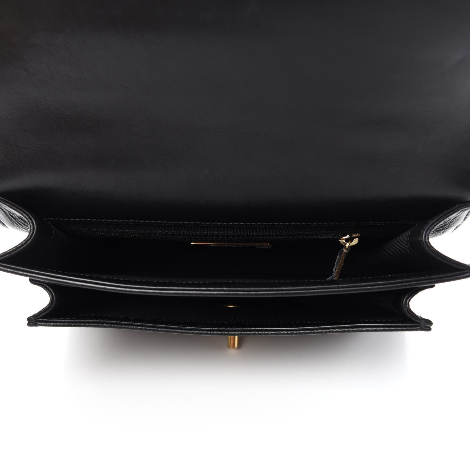 Chanel Calfskin Caviar Quilted Chain Handle Flap Black 5 of 12