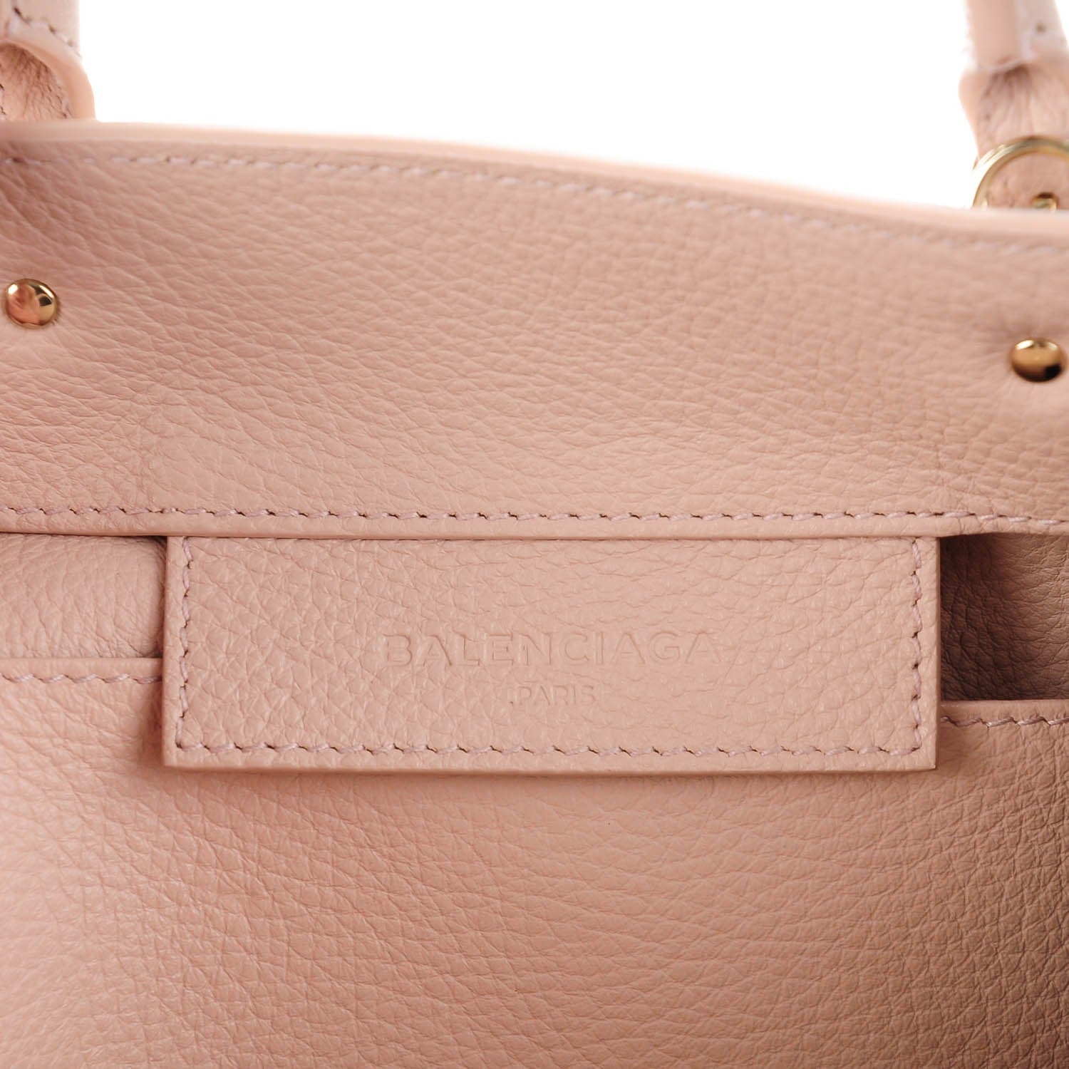 Balenciaga Grained Calfskin Gold Metallic Edge Hardware Papier Mini A4 Tote 6 of 7