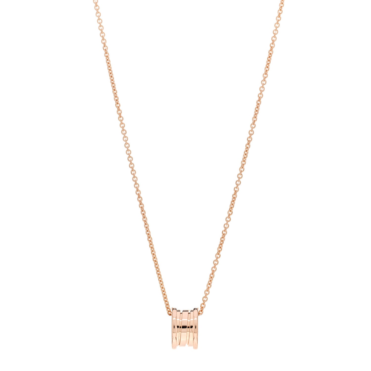 Bulgari 18K Rose Gold B.Zero1 Pendant Necklace 1 of 5