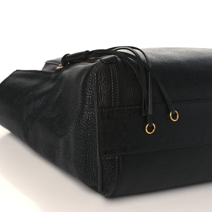 Chloe Smooth Calfskin Medium Milo Shopping Tote Black 8 of 13