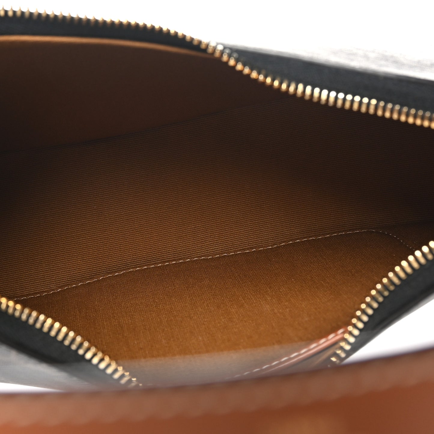 Triomphe Canvas Calfskin Ava Shoulder Bag Tan