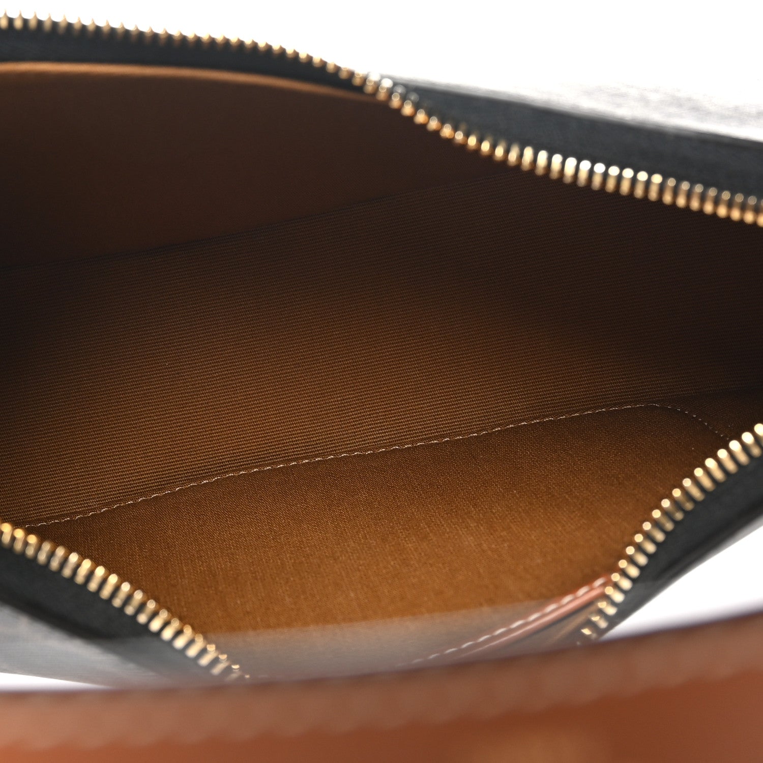 Celine Triomphe Canvas Calfskin Ava Shoulder Bag Tan 5 of 10