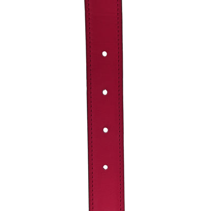 Hermes Epsom Swift 24mm Mors H Belt 85 Rouge H Rose Mexico 6 of 9