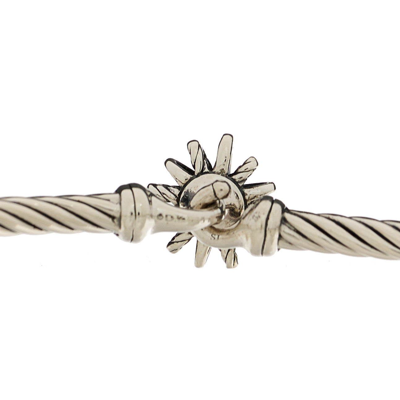 David Yurman Sterling Silver Diamond Starburst Bracelet 3 of 3
