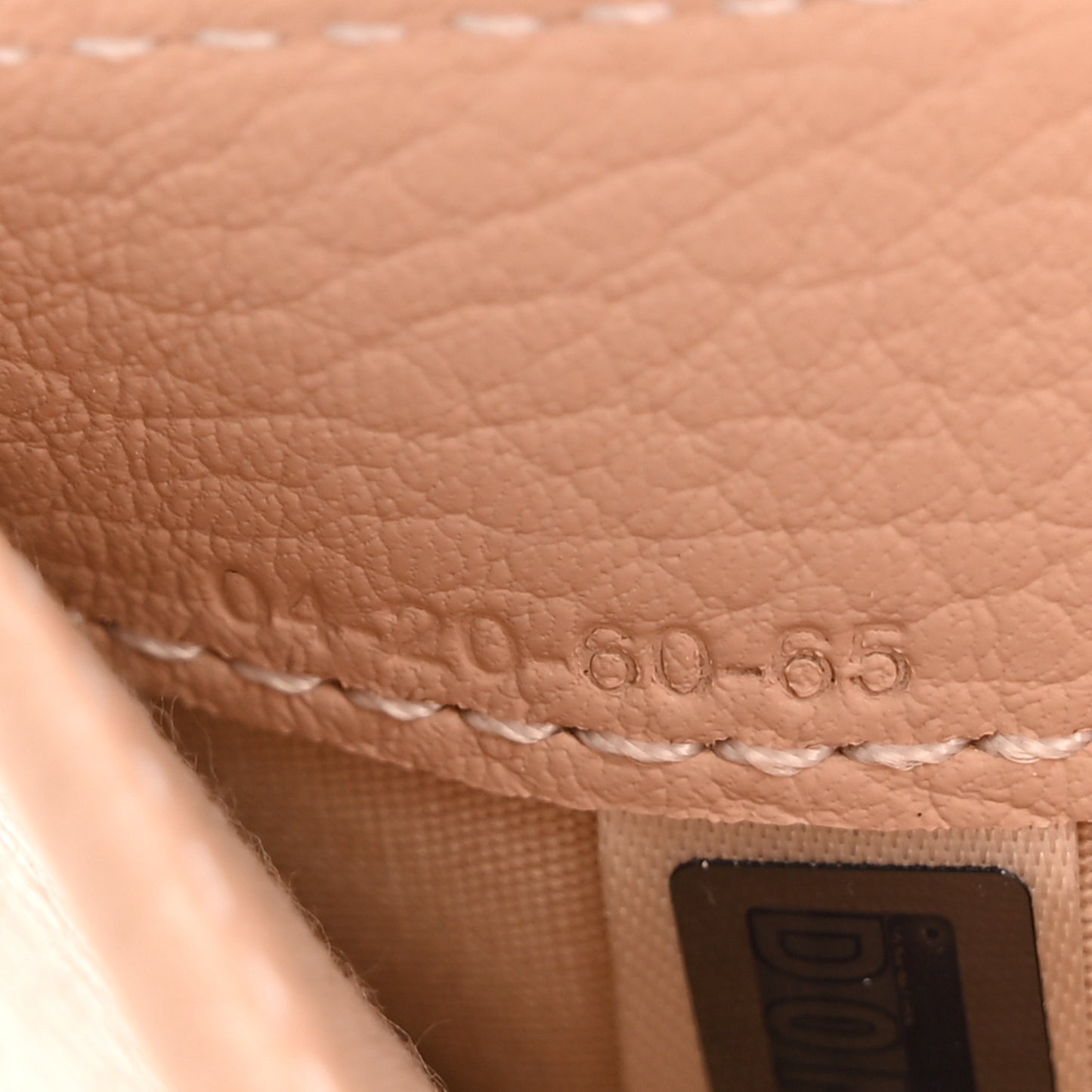 Grained Calfskin Alphabet Mini Trifold Wallet Cement Pink