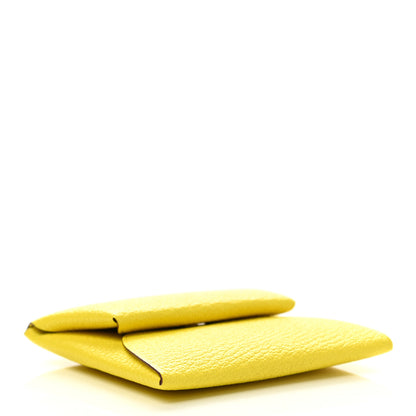 Hermes Chevre Mysore Bastia Coin Purse Jaune Citron 4 of 8