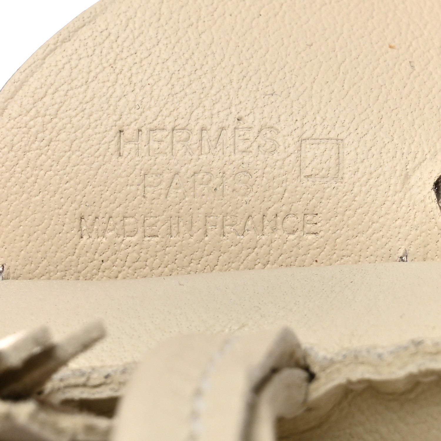 Hermes Milo Lambskin Matte Alligator Touch Grigri Rodeo Pegase Horse Bag Charm PM Craie Nata Beton 3 of 5