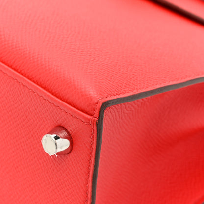 Hermes Epsom Kelly Sellier 25 Rouge De Coeur 10 of 14