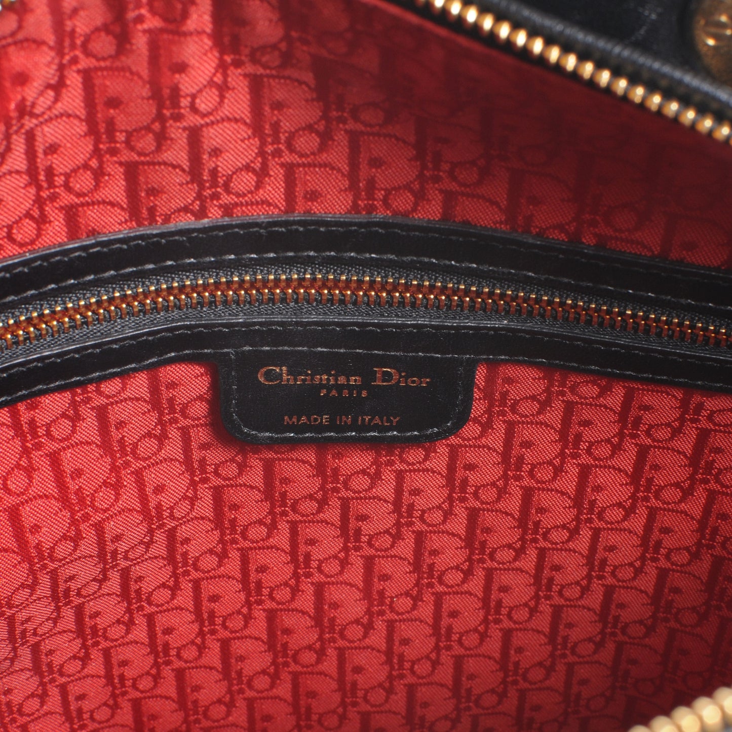 Lambskin Cannage Large Lady Dior Black