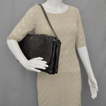 Chanel Lambskin Tweed Petals Flap Black 2 of 12