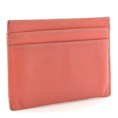 Chanel Goatskin Embossed Camellia Card Holder Coral 3 of 10