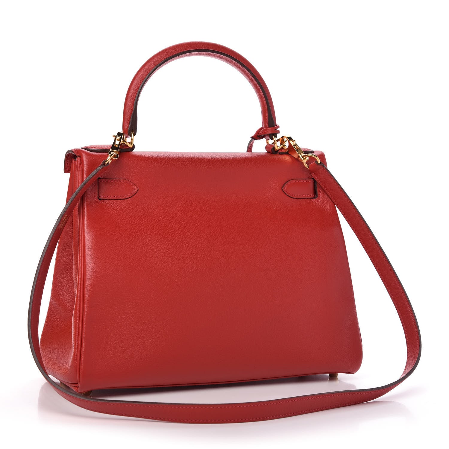 Hermes Evercolor Kelly Retourne 28 Rouge Casaque 3 of 10