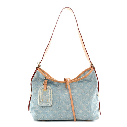 Louis Vuitton Monogram Denim CarryAll PM Sky Blue 1 of 10