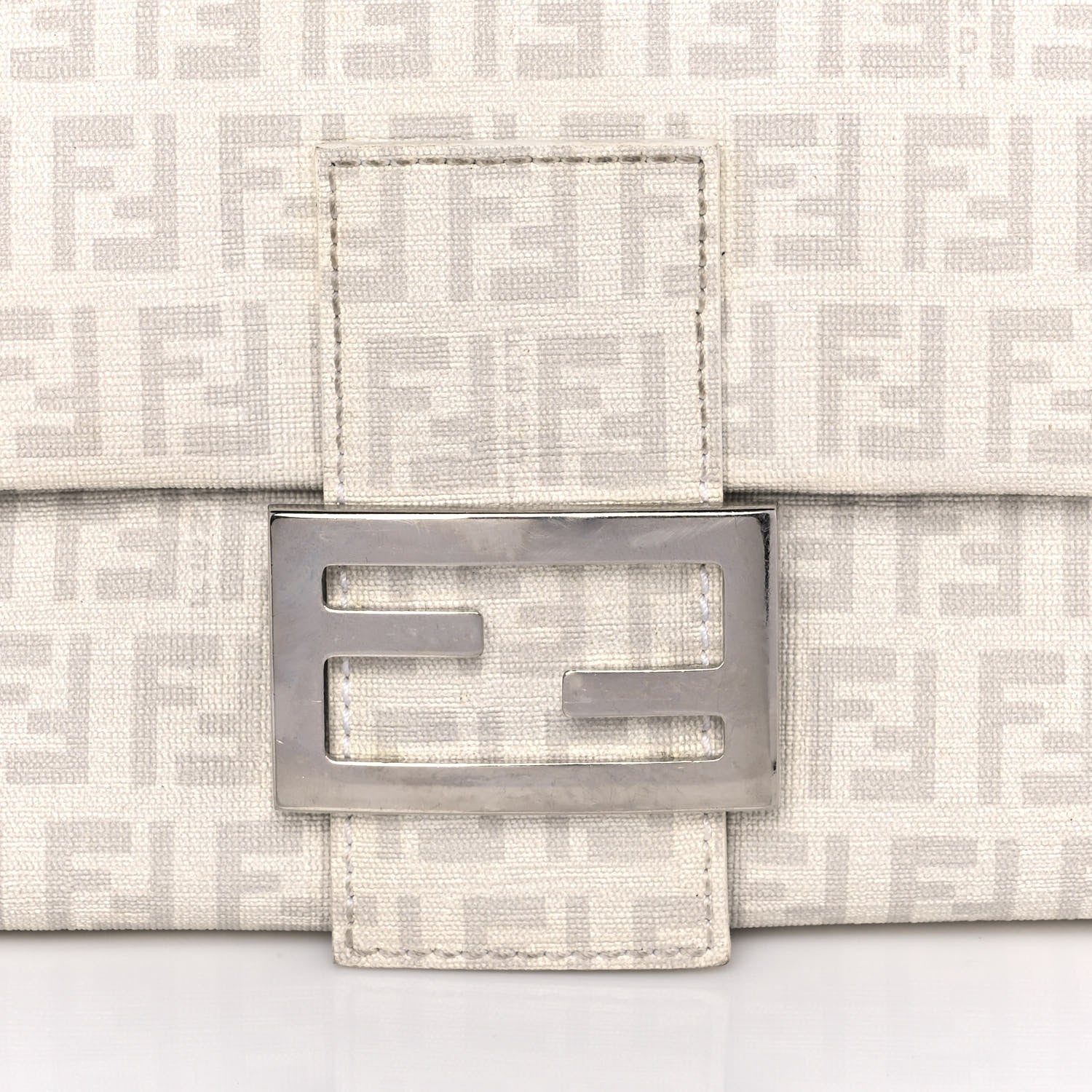 Fendi Zucchino Spalmati Forever Mama Baguette White 13 of 16