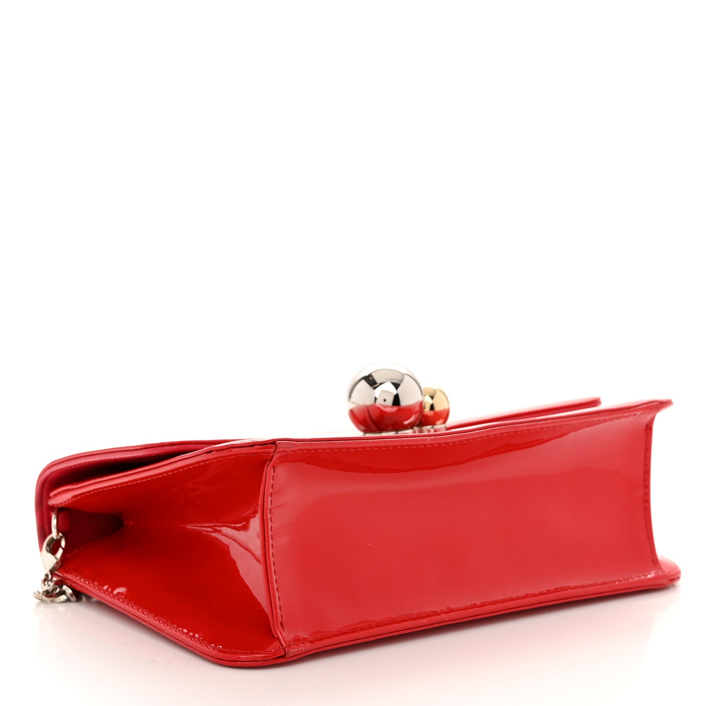 Patent Tribale Chain Wallet Red
