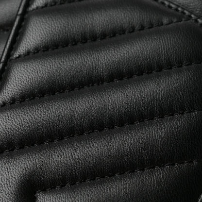 Chanel Lambskin Chevron Quilted Mini Square Flap Black 13 of 13
