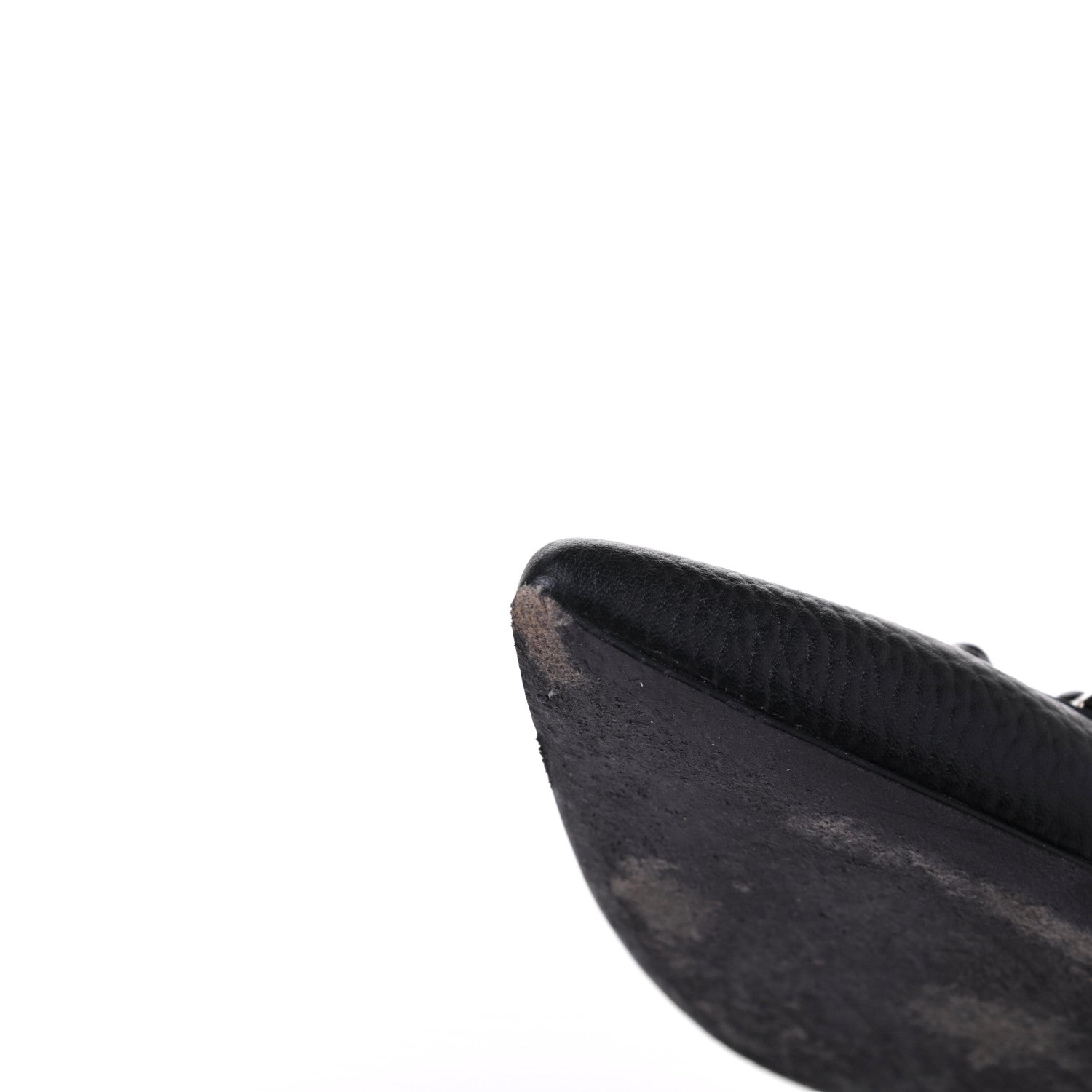 Valentino Garavani Pebbled Calfskin Onyx Rockstud Rolling Cage Ballerina Flats 38 Black 18 of 18