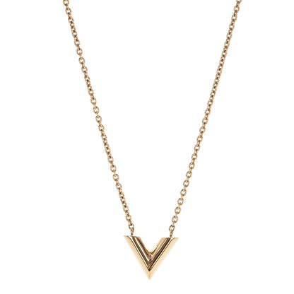 Louis Vuitton Essential V Necklace Gold 1 of 6