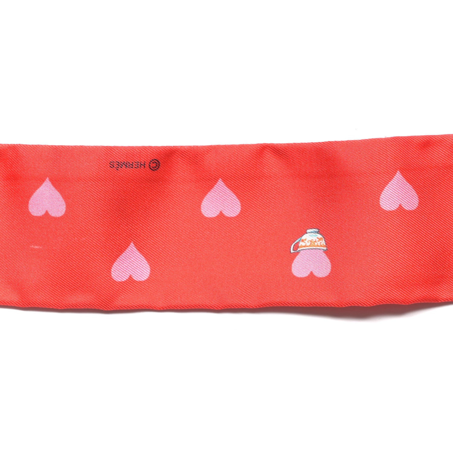 Hermes Silk Tea Time Twilly Rouge Vif Vert Multicolor 3 of 4