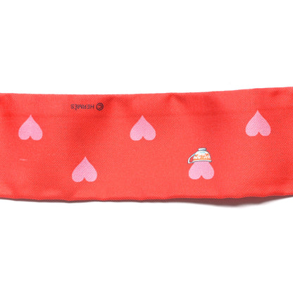 Hermes Silk Tea Time Twilly Rouge Vif Vert Multicolor 3 of 4