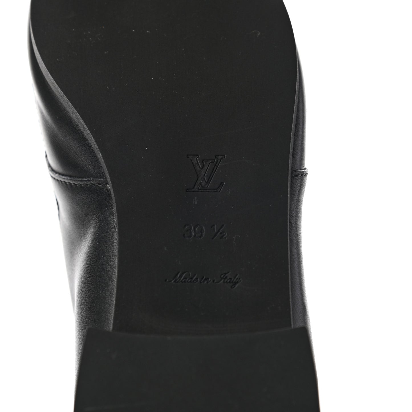 Calfskin Monogram Jumble Flat Ankle Boots 39.5 Black
