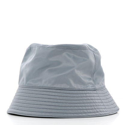 Prada Re-Nylon Metal Triangle Logo Womens Bucket Hat M Fiordaliso 5 of 8