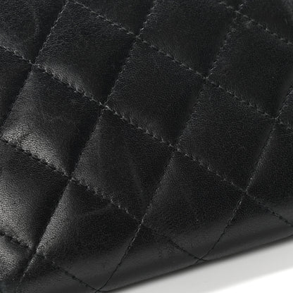 Chanel Lambskin Quilted Large Gusset Zip Around Wallet Black 16 of 18