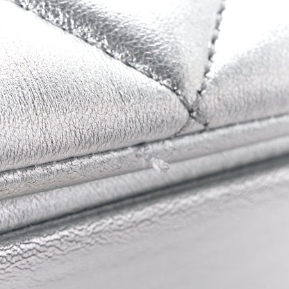 Chanel Metallic Lambskin Quilted Small Trendy CC Flap Dual Handle Bag Silver 14 of 14