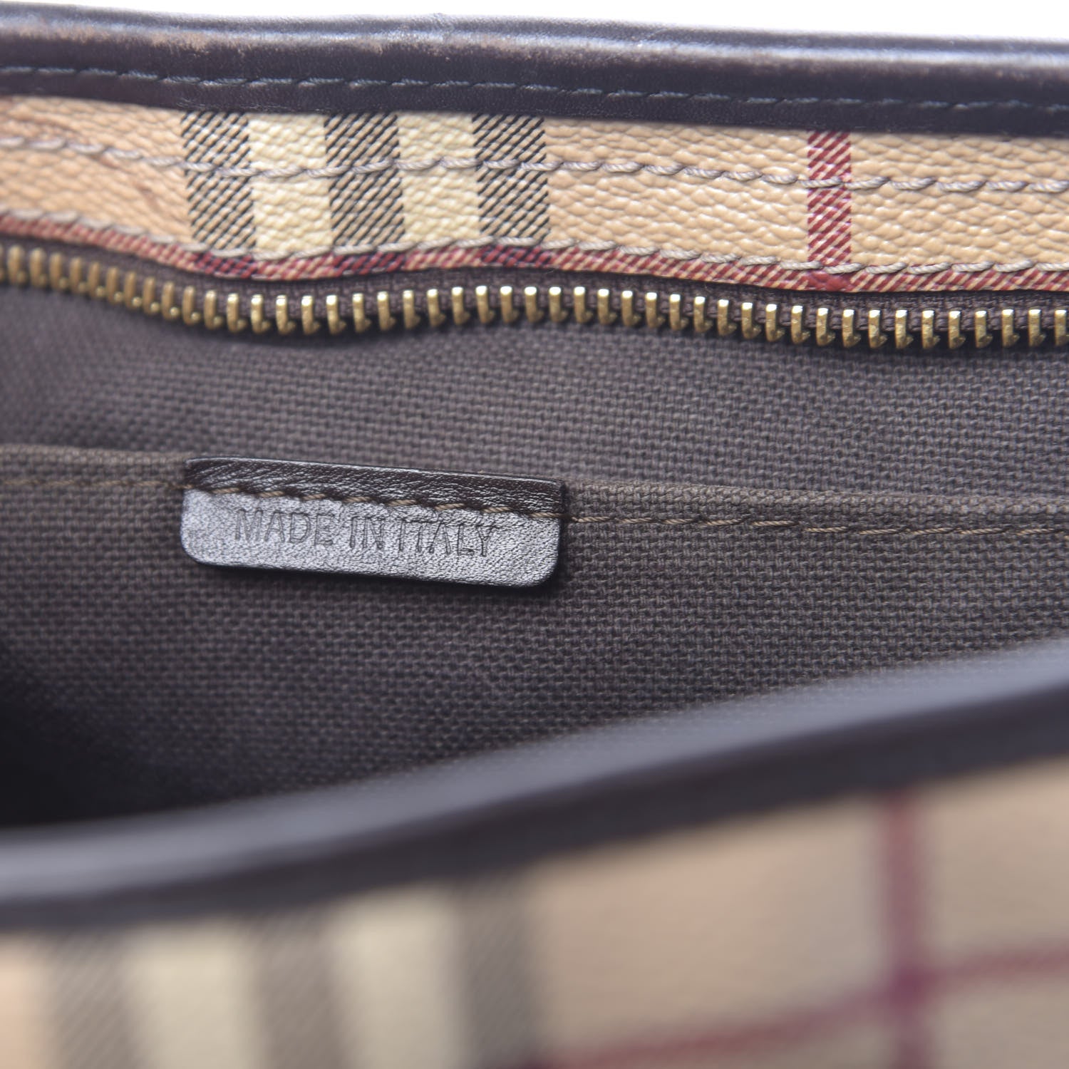 Burberry Haymarket Check Medium Regent Tote Chocolate 7 of 15
