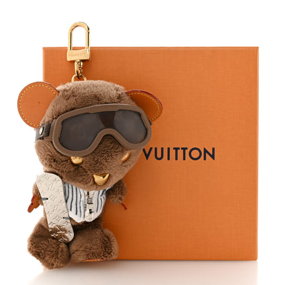 Louis Vuitton Faux Fur LV Oak Snow Bag Charm Key Holder Brown 5 of 5