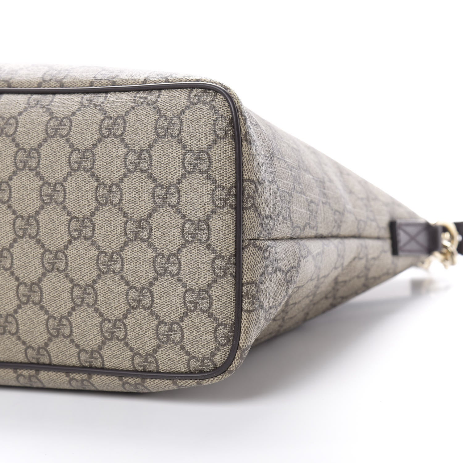 Gucci GG Supreme Monogram Medium Zippered Tote Dark Brown 10 of 13