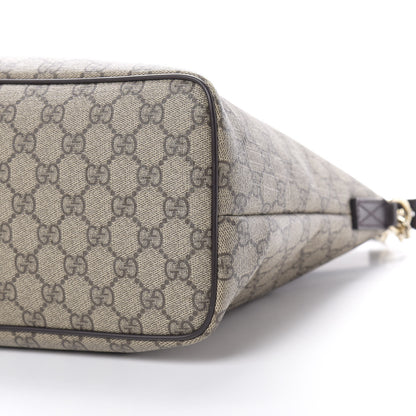 Gucci GG Supreme Monogram Medium Zippered Tote Dark Brown 10 of 13