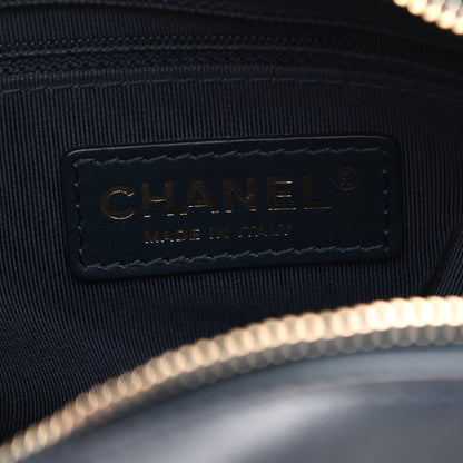 Chanel Calfskin Quilted CC Small Vanity Case Navy 10 of 21