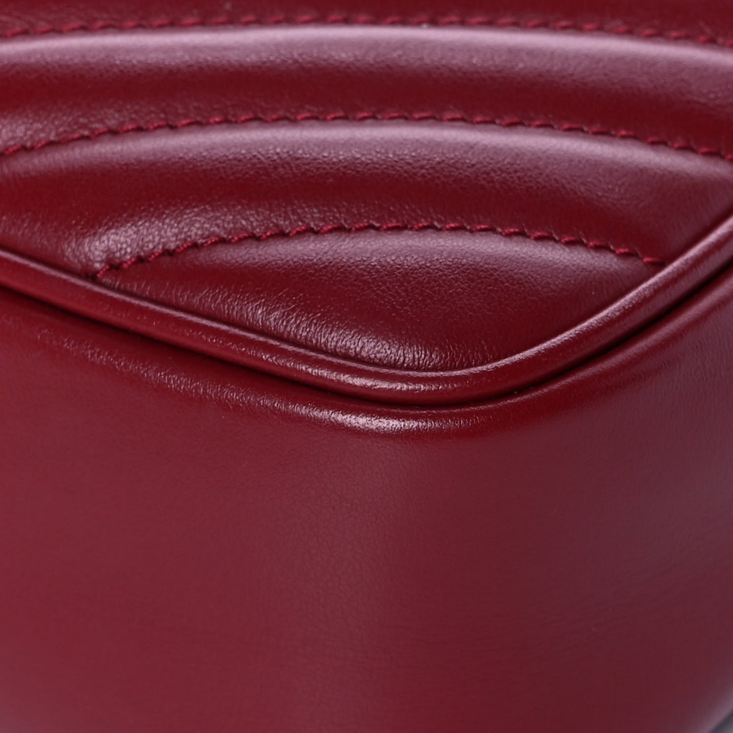Calfskin Matelasse Monogram Lou Camera Bag Red