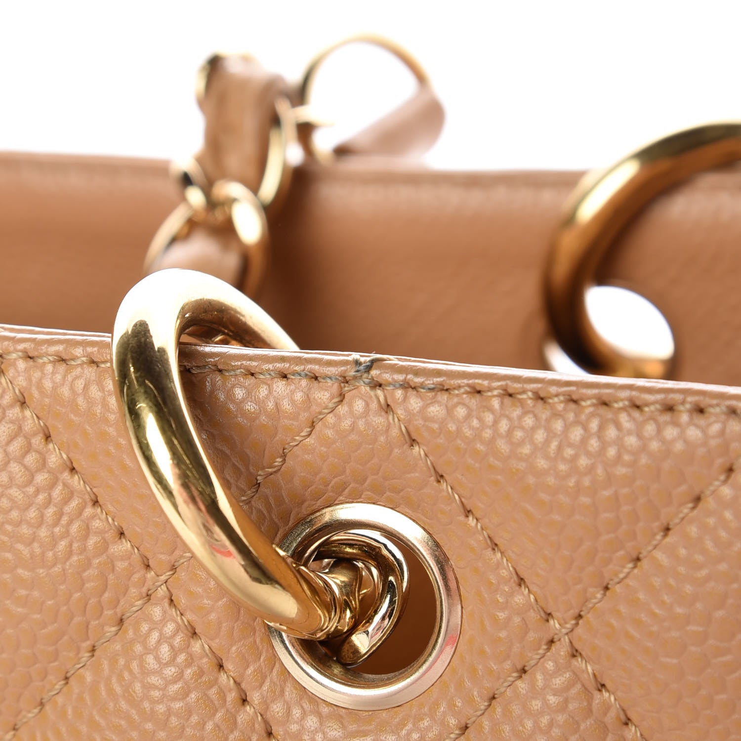 Chanel Caviar Quilted Grand Shopping Tote GST Beige 16 of 18