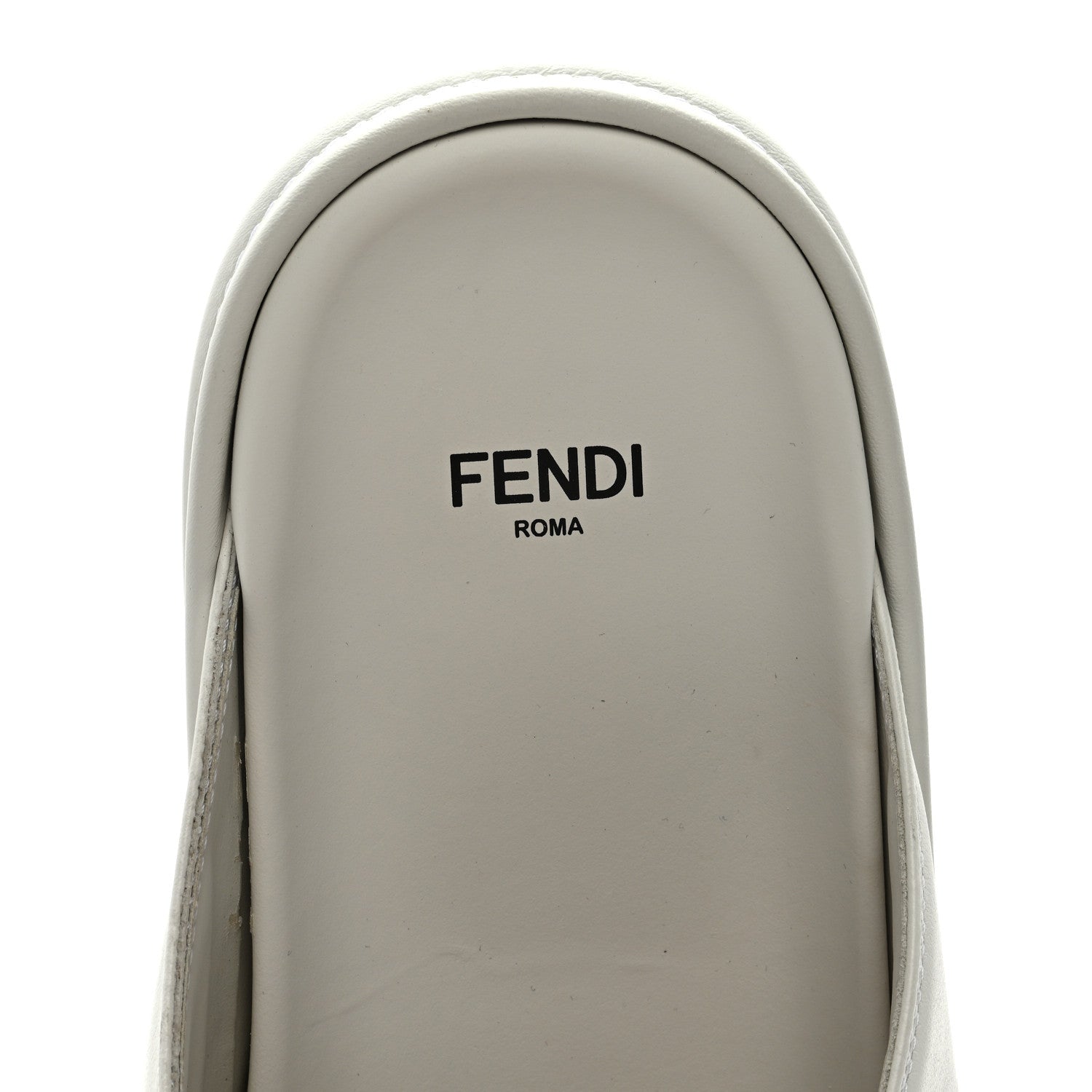 Fendi Vitello Womens Fendigraphy Slide Sandals 40 White Ice 7 of 7