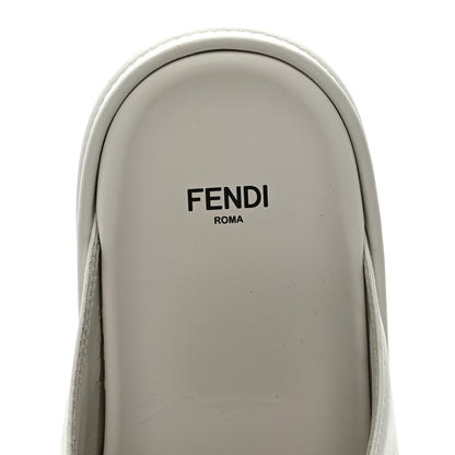 Fendi Vitello Womens Fendigraphy Slide Sandals 40 White Ice 7 of 7