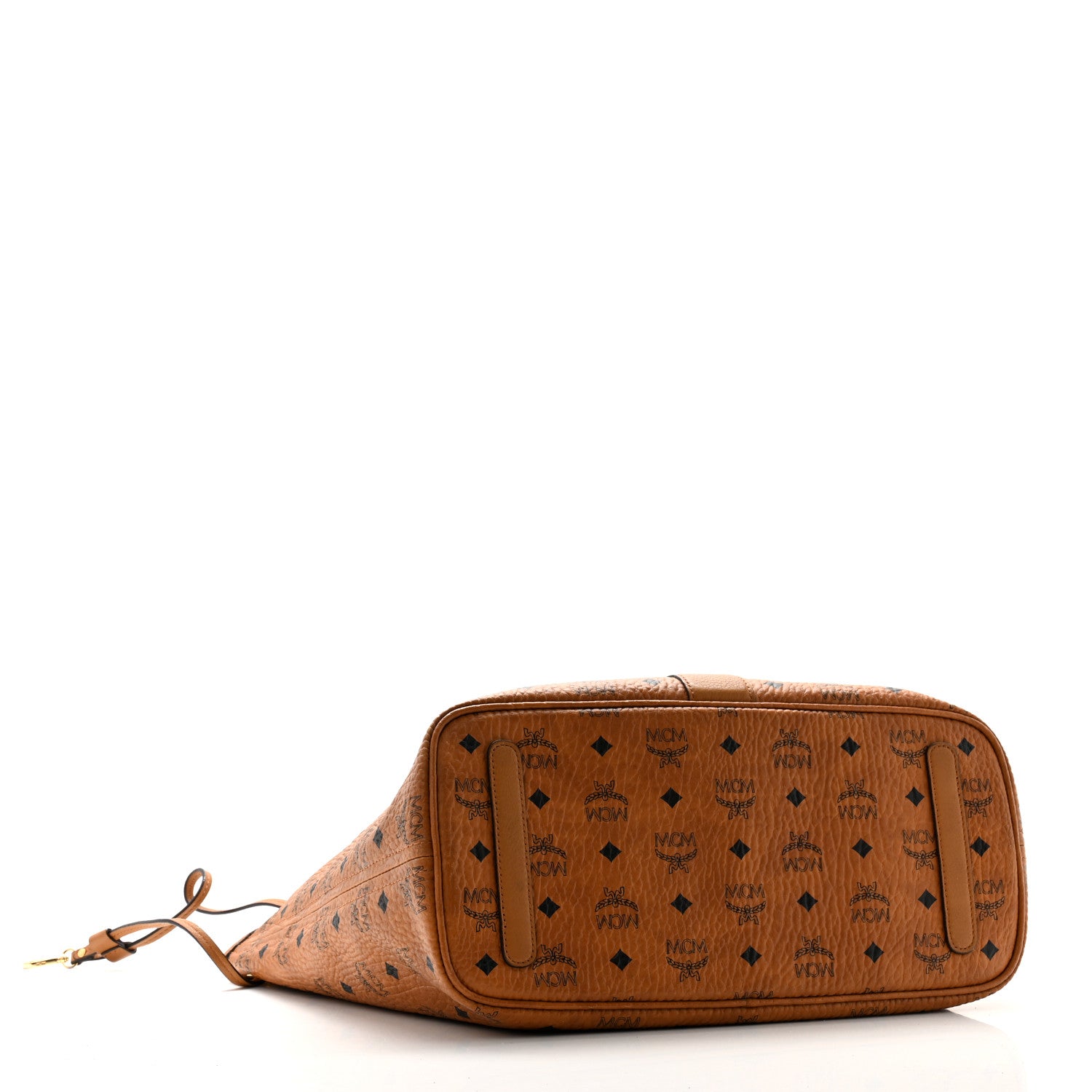 MCM Visetos Medium Liz Reversible Shopper Tote Cognac 7 of 17